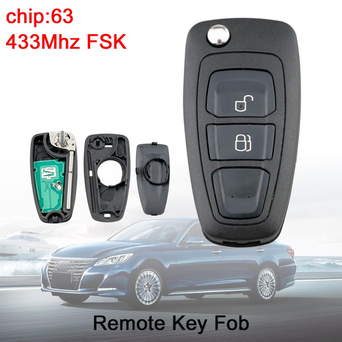 2 кнопки 433MHz FSK Дистанционный автомобильный брелок с чипом 4D63 5WK50166 AB39-15K601-DA Подходит для Ford Ranger Focus Mondeo 2012 2013 2014 2015
2 кнопки 433MHz FSK Дистанционный автомобильный брелок с чипом 4D63 5WK50166 AB39-15K601-DA Подходит для Ford Ranger Focus Mondeo 2012 2013 2014 2015