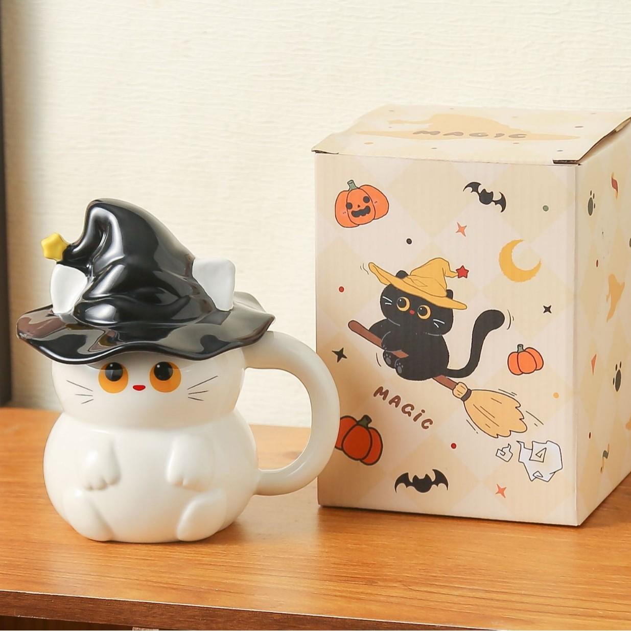 Ceramic Cat Mug with Lid Creative Ghost Coffee Cup Exquisite Afternoon Tea Flower Tea Cup Home Breakfast Milk Mug Birthday Gift 500ml
Ceramic Cat Mug with Lid Creative Ghost Coffee Cup Exquisite Afternoon Tea Flower Tea Cup Home Breakfast Milk Mug Birthday Gift 500ml