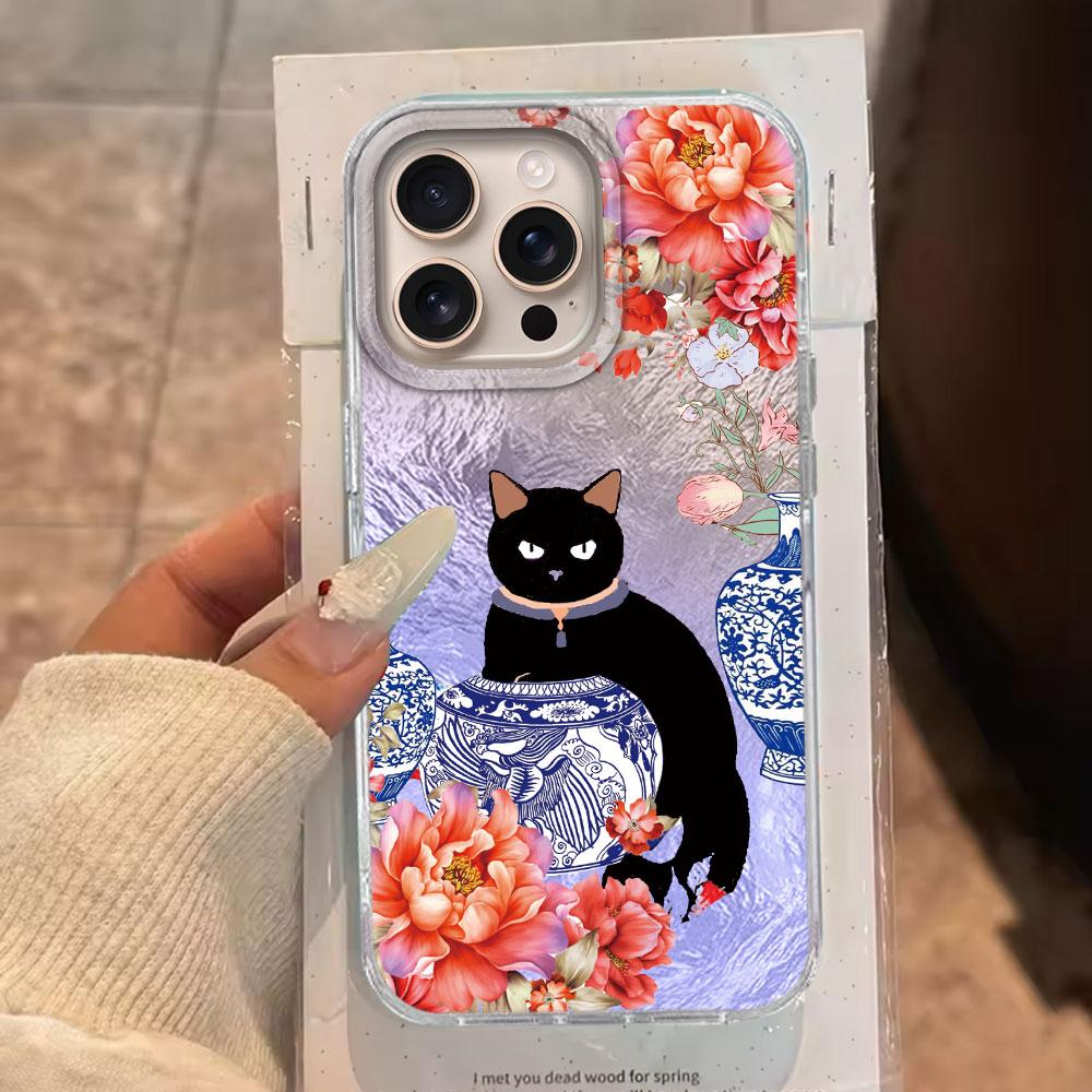Luxury Black Cat Flower Glacier Texture Phone Case for iphone 16 15 14 7 8 Plus 13 Pro Max X XS XR SE 2022 Silicone Back Cover iPhone 14 білий
Luxury Black Cat Flower Glacier Texture Phone Case for iphone 16 15 14 7 8 Plus 13 Pro Max X XS XR SE 2022 Silicone Back Cover iPhone 14 білий