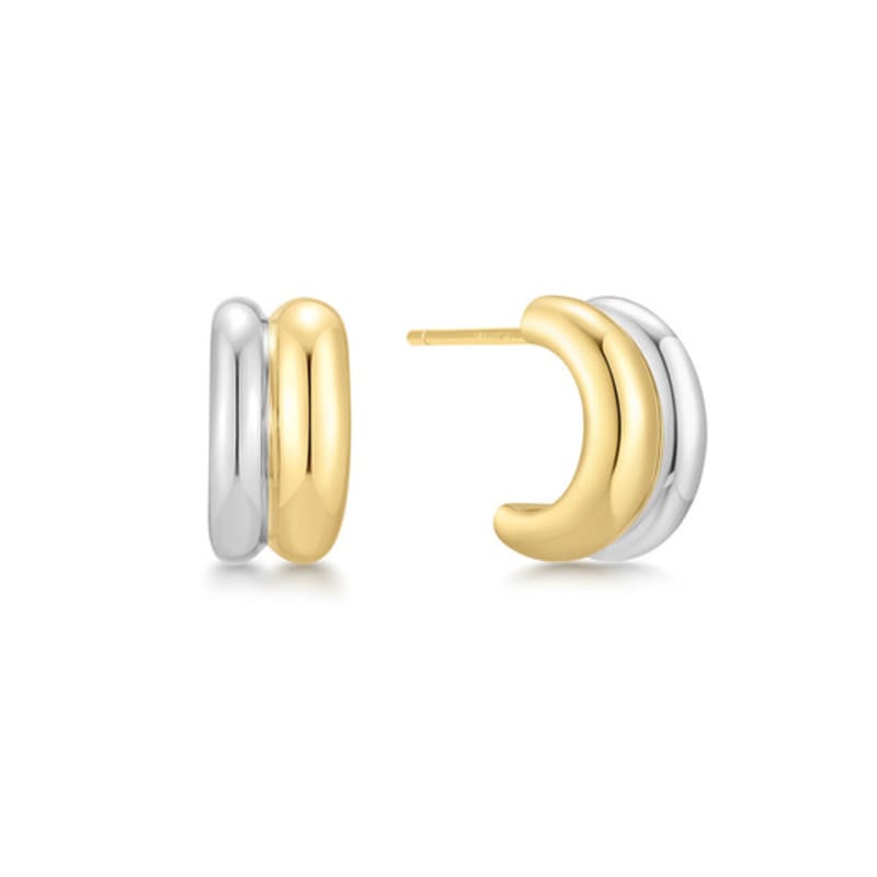 ANIA HAIE Two-Tone Duet Mix Huggie Hoop Earrings 925 Silver E067-05T single type
ANIA HAIE Two-Tone Duet Mix Huggie Hoop Earrings 925 Silver E067-05T single type