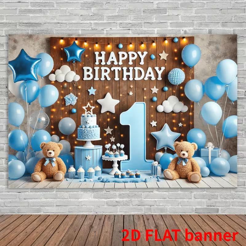 2D Little Boy 1st Birthday Backdrop - Blue Teddy Bear Banner for Boys 1st Birthday Photoshoot 47.2x31.5inch/120*80cm
2D Little Boy 1st Birthday Backdrop - Blue Teddy Bear Banner for Boys 1st Birthday Photoshoot 47.2x31.5inch/120*80cm