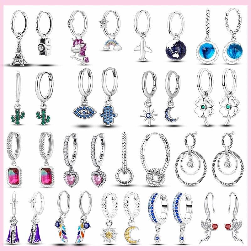 Pendientes Plata Ley 925 серебряные серьги башня и камера серьги-капли с перьями, звездами и луной, оригинальные ювелирные изделия для женщин Mujer Brincos
Pendientes Plata Ley 925 серебряные серьги башня и камера серьги-капли с перьями, звездами и луной, оригинальные ювелирные изделия для женщин Mujer Brincos