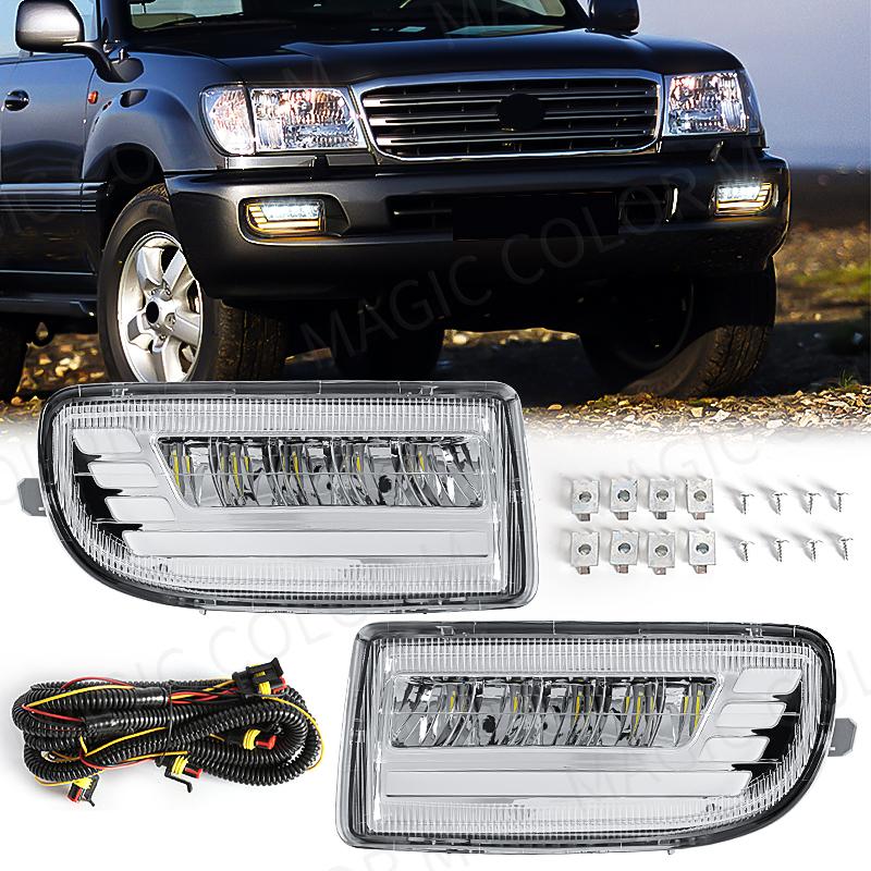 Светодиодные противотуманные фары для Toyota Land Cruiser 100 LC100 UZJ100 FZJ10 1998-2008, автомобильные DRL, указатель поворота, дневная дальняя лампа, белый, желтый
Светодиодные противотуманные фары для Toyota Land Cruiser 100 LC100 UZJ100 FZJ10 1998-2008, автомобильные DRL, указатель поворота, дневная дальняя лампа, белый, желтый