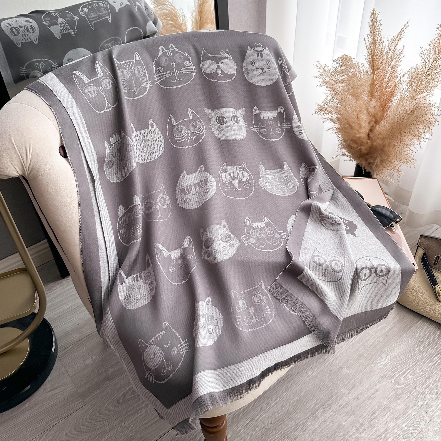 Funny Kitten Cat Head Cute Print Fashion Tencel Cotton Women S Sunscreen Scarf Double-Sided Shawl 185-65cm
Funny Kitten Cat Head Cute Print Fashion Tencel Cotton Women S Sunscreen Scarf Double-Sided Shawl 185-65cm