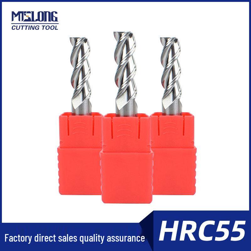 HRC55 Tungsten Steel Three-Flute Solid Carbide End Mill for Aluminum 1.5*5*4*50
HRC55 Tungsten Steel Three-Flute Solid Carbide End Mill for Aluminum 1.5*5*4*50