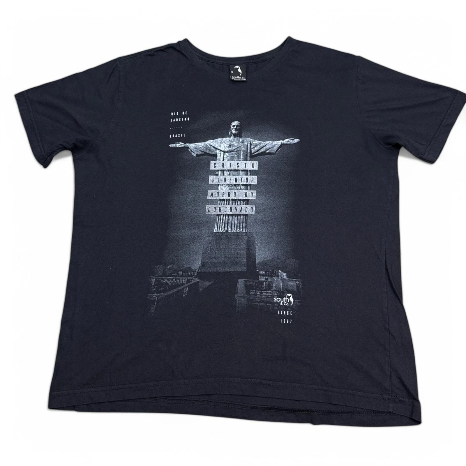Vintage Y2K Jesus Christ Redeemer Tee Shirt Adult Size Large Black Rio Janeiro S
Vintage Y2K Jesus Christ Redeemer Tee Shirt Adult Size Large Black Rio Janeiro S
