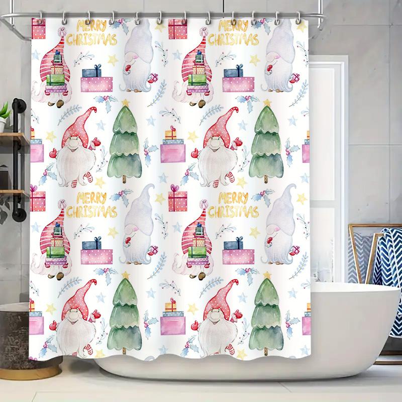 Watercolor Festive Christmas Gnomes Shower Curtain For Bathrooms Decor White Multicolor Waterproof Fabric Decoration 72X84 Inch W60H190(CM)-1 Pcs
Watercolor Festive Christmas Gnomes Shower Curtain For Bathrooms Decor White Multicolor Waterproof Fabric Decoration 72X84 Inch W60H190(CM)-1 Pcs
