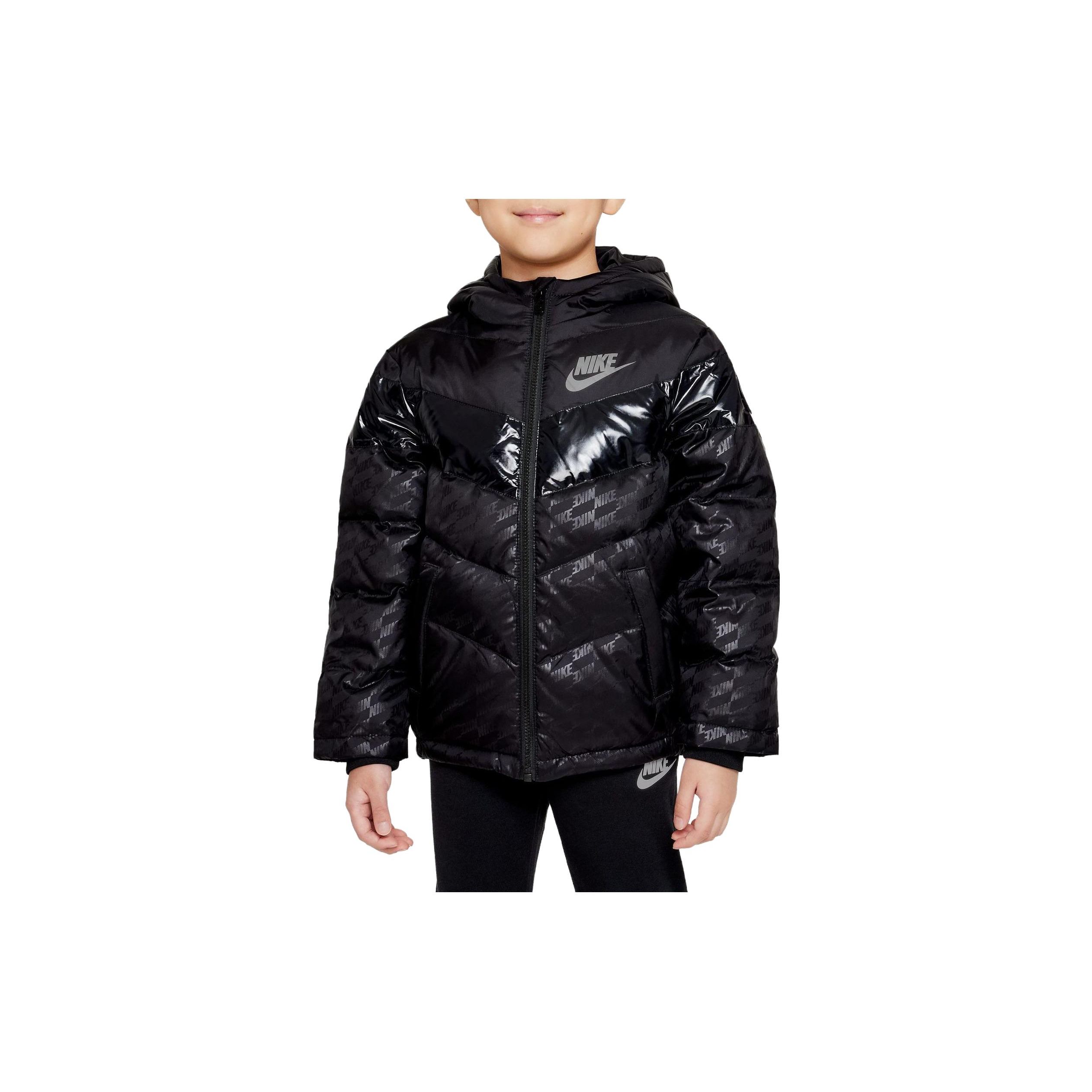 Nike Down Jacket With Brand Logo Print And Zippered Hood Kids Jackets Black FB6831-010 M
Nike Down Jacket With Brand Logo Print And Zippered Hood Kids Jackets Black FB6831-010 M