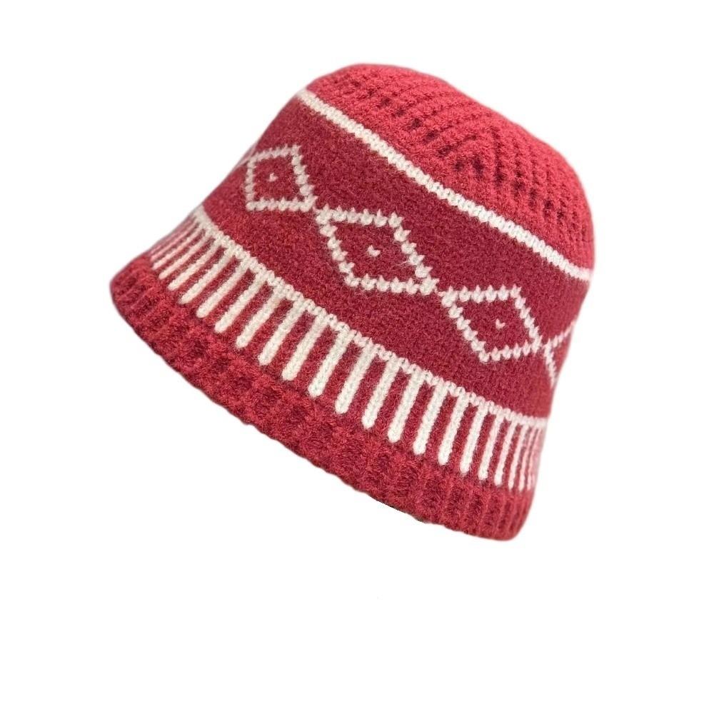 Diamond Grid Pattern Knitted Hat Retro Basin Hat Casual Ear Protection Hat for Women червоний
Diamond Grid Pattern Knitted Hat Retro Basin Hat Casual Ear Protection Hat for Women червоний