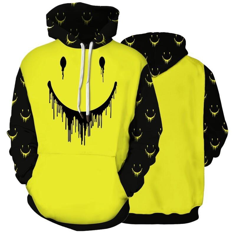 Men Spring & Autumn Devil Smile Hooded Sweatshirt S-3XL Casual Smiley 3D Printed Spliced Long Sleeve Pullover Hip Hop Streetwear
Men Spring & Autumn Devil Smile Hooded Sweatshirt S-3XL Casual Smiley 3D Printed Spliced Long Sleeve Pullover Hip Hop Streetwear