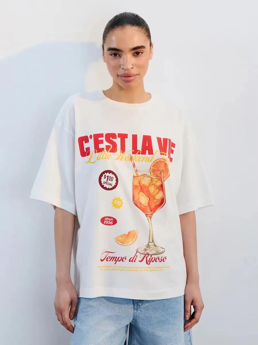 2026 American Cartoonstyle Champagnecolored Fruitpatterned Elegant Womens Cotton Shortsleeved Casual Comfortable Tshirt S
2026 American Cartoonstyle Champagnecolored Fruitpatterned Elegant Womens Cotton Shortsleeved Casual Comfortable Tshirt S