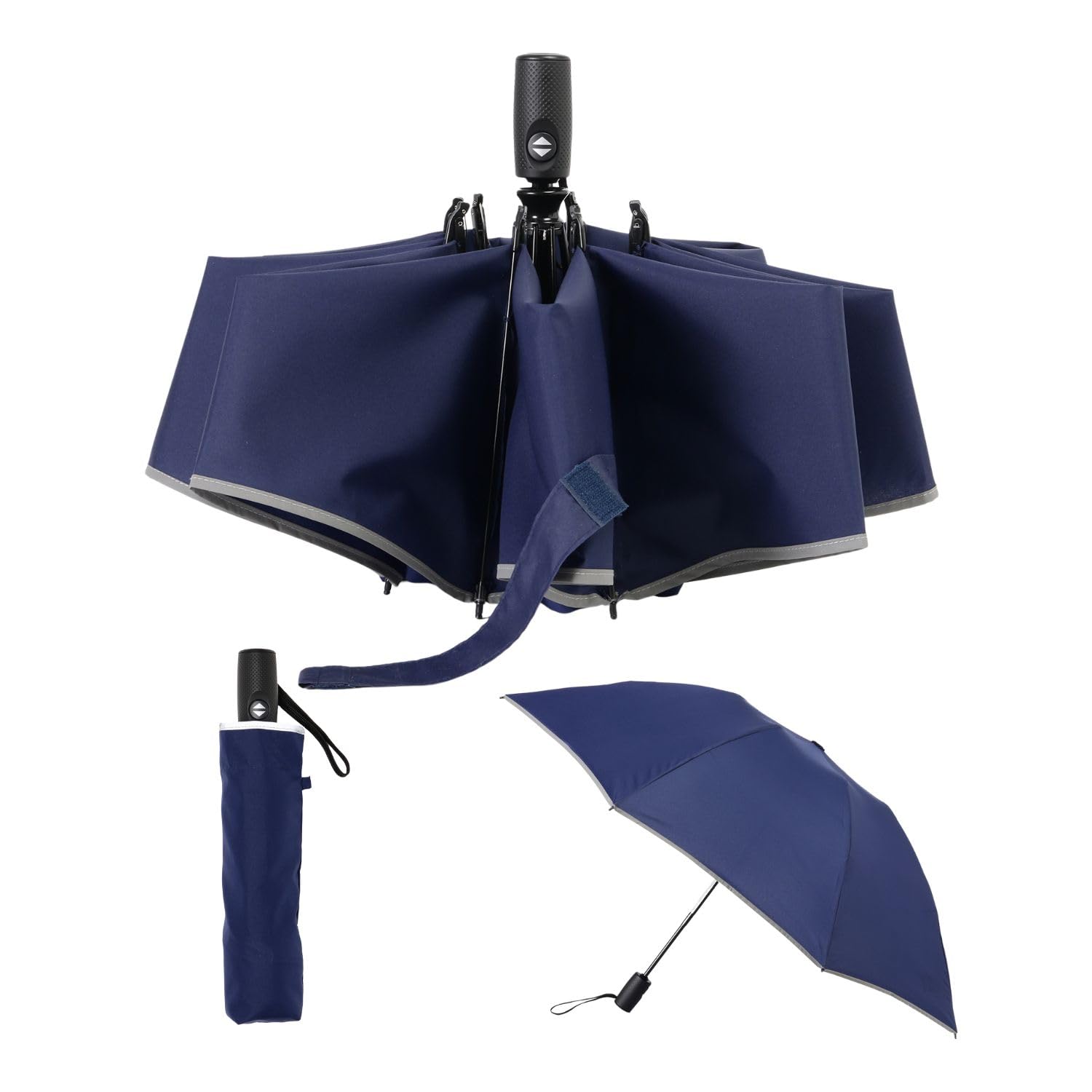 Excelgents Автоматический складной большой зонт с обратным складыванием, защитой от складывания в обратную сторону, безопасный, автоматический, УФ-защита, однотонный темно-синий, открывающийся/закрывающийся, Размер, Характеристика,
Excelgents Автоматический складной большой зонт с обратным складыванием, защитой от складывания в обратную сторону, безопасный, автоматический, УФ-защита, однотонный темно-синий, открывающийся/закрывающийся, Размер, Характеристика,