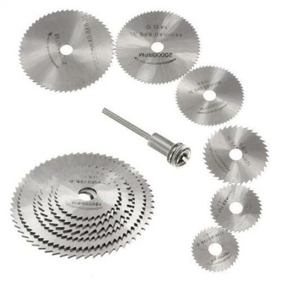 7Pcs/Set HSS вращающихся инструментов пильный диск режущие диски оправки отсечки резак
7Pcs/Set HSS вращающихся инструментов пильный диск режущие диски оправки отсечки резак