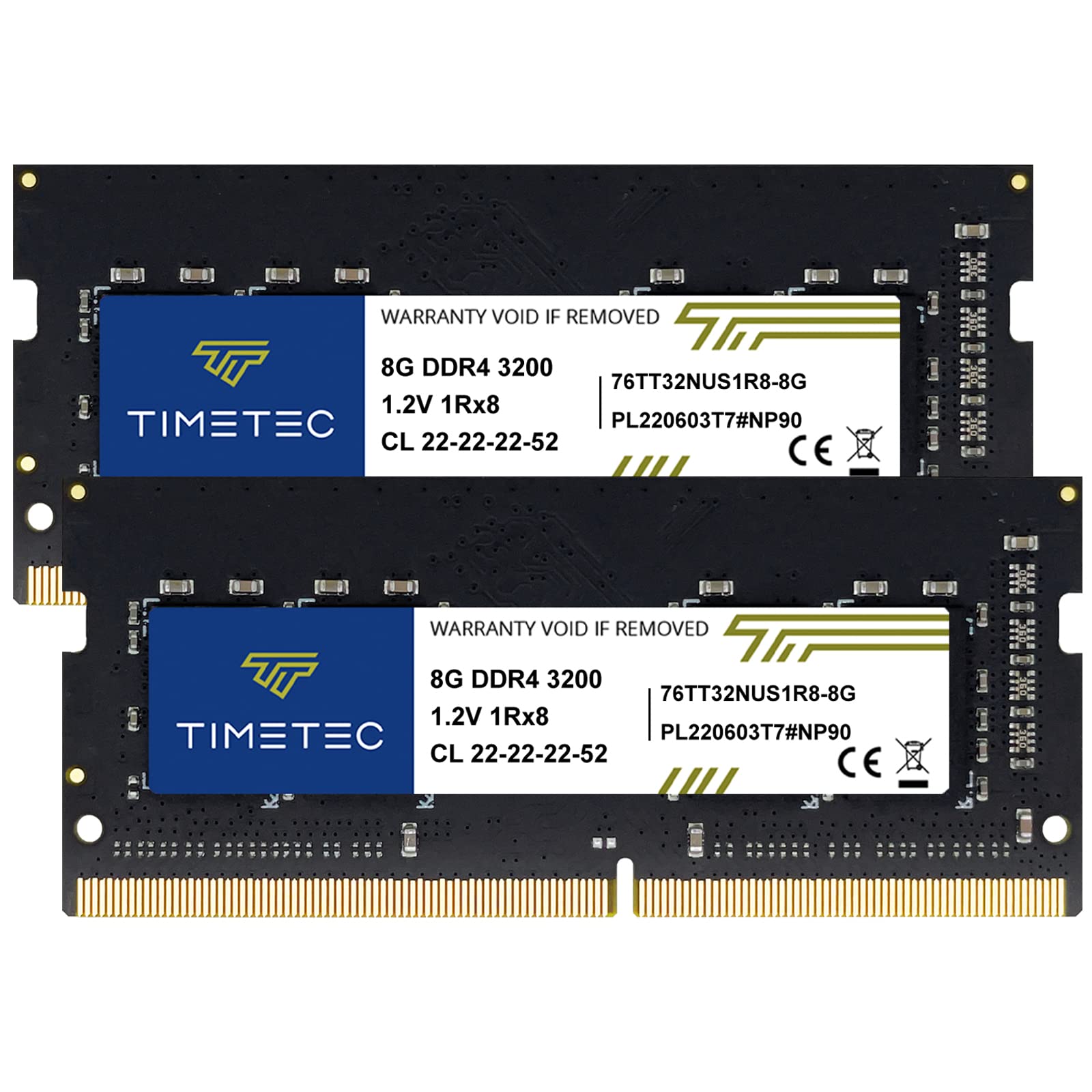 Timetec Hynix IC Laptop Memory DDR4 3200MHz 2933MHz or 260 Pin SODIMM 16GB (or 2666MHz) PC4-25600 (3200Mhz Kit)
Timetec Hynix IC Laptop Memory DDR4 3200MHz 2933MHz or 260 Pin SODIMM 16GB (or 2666MHz) PC4-25600 (3200Mhz Kit)