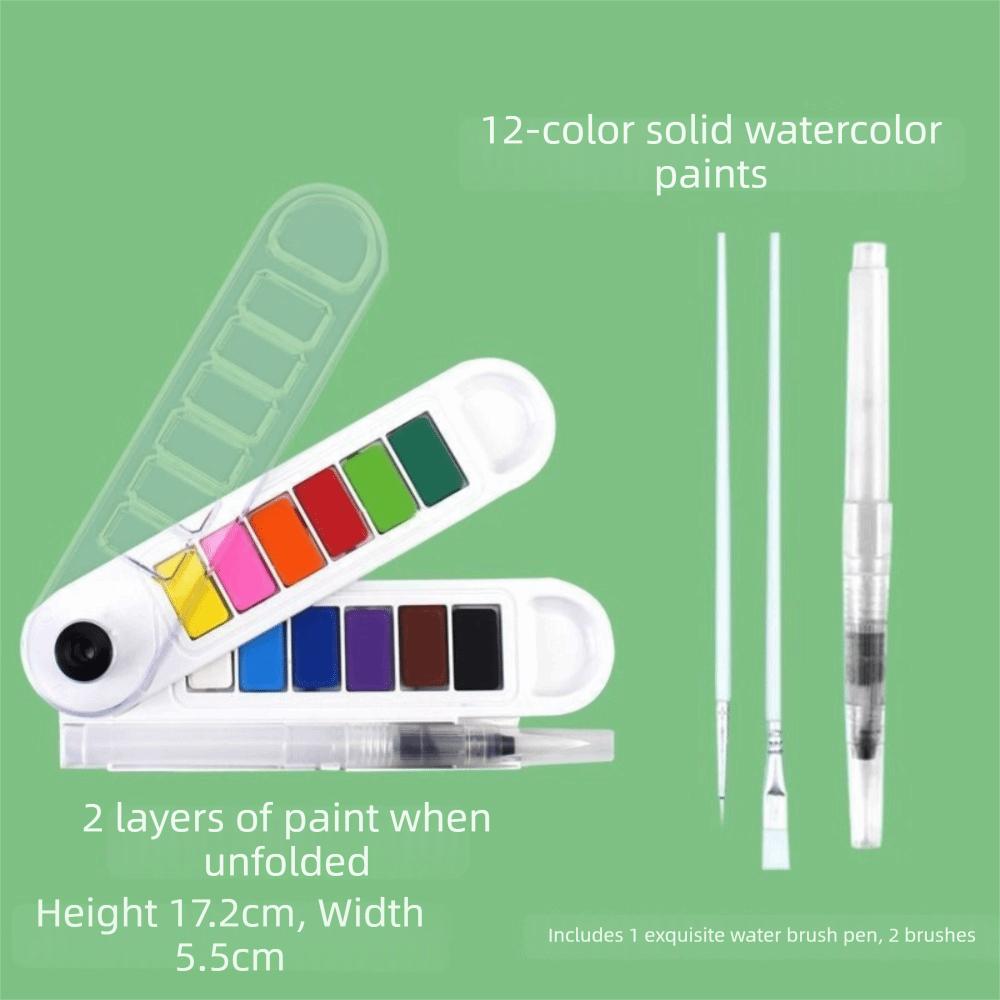 Collapsible Solid Watercolor Pigment Washable Portable Travel Watercolor New Watercolor Paint Set 12Colors
Collapsible Solid Watercolor Pigment Washable Portable Travel Watercolor New Watercolor Paint Set 12Colors