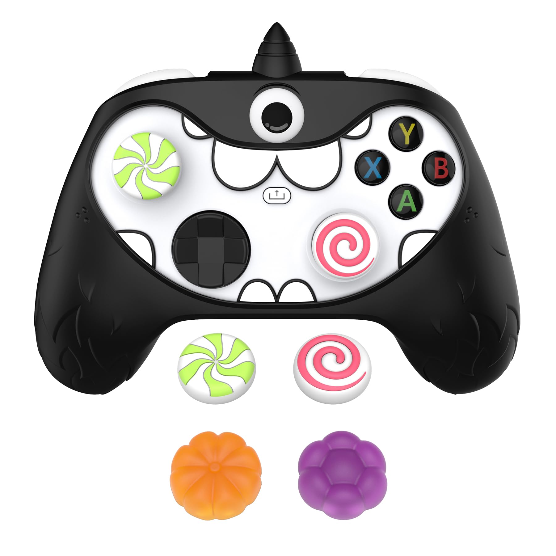PlayVital Monoeye Monster Cute Silicone Cover for Xbox Series Grip Cover for Xbox Core Full Comes with Joystick Cap and Sticker X/S Controller,
PlayVital Monoeye Monster Cute Silicone Cover for Xbox Series Grip Cover for Xbox Core Full Comes with Joystick Cap and Sticker X/S Controller,