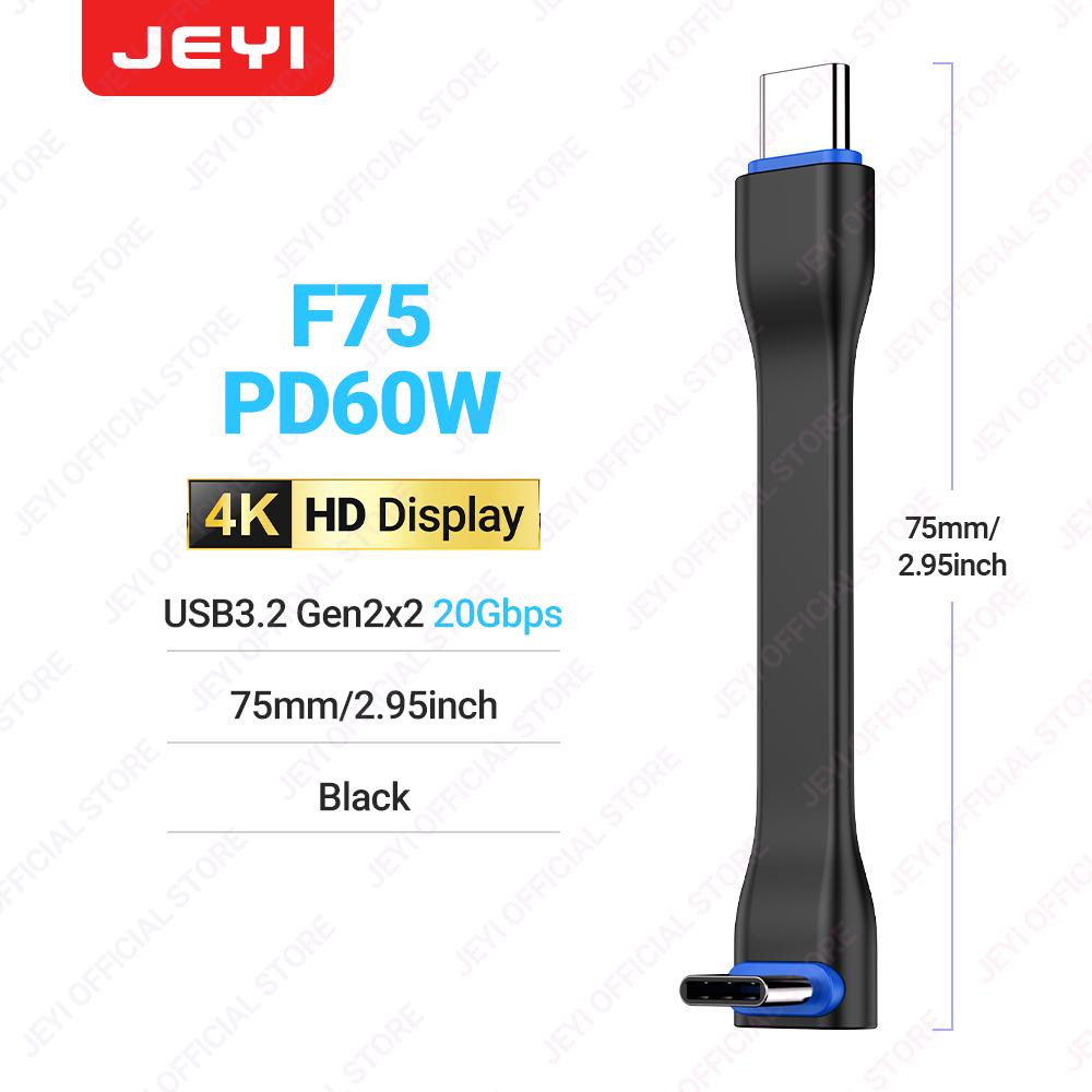 JEYI 20Gbps 90° USB Cable C to C PD 3A 60W 75MM Mobile Power USB-C Cable for Charging Bank, MacBook, Laptop, Tablet, iPhone15Pro чёрный
JEYI 20Gbps 90° USB Cable C to C PD 3A 60W 75MM Mobile Power USB-C Cable for Charging Bank, MacBook, Laptop, Tablet, iPhone15Pro чёрный