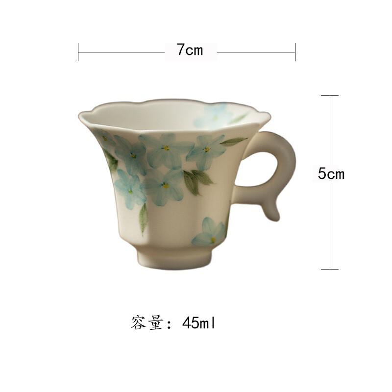 45ml Hand-painted Blue Flower Teacup Aesthetic Tea Bowl Beautiful Tea Cup Tea-tasting Personal Cup Chazhan Master Cups Craft As Your Choose
45ml Hand-painted Blue Flower Teacup Aesthetic Tea Bowl Beautiful Tea Cup Tea-tasting Personal Cup Chazhan Master Cups Craft As Your Choose
