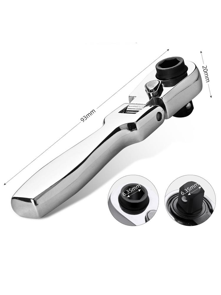 1/4 Double Ended 72 Teeth Quick Spanner Tool Screwdriver Socket Bit 2 In 1 Round handle Ratchet Wrench DIY Home Repair Hand Tool
1/4 Double Ended 72 Teeth Quick Spanner Tool Screwdriver Socket Bit 2 In 1 Round handle Ratchet Wrench DIY Home Repair Hand Tool