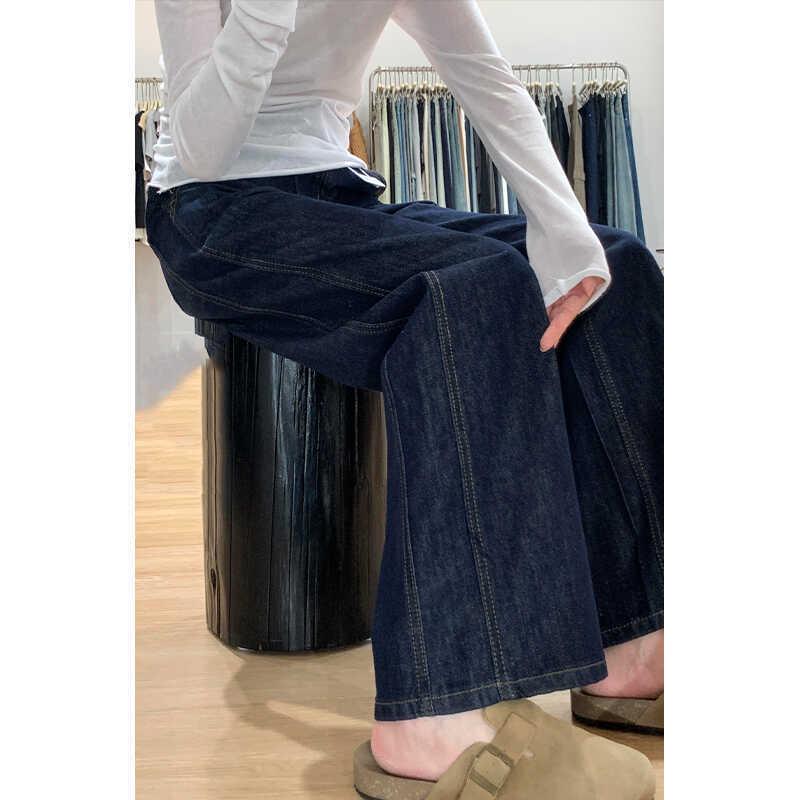 Women s Plus Size High Waist Dark Blue Wide Leg Jeans - Autumn Slimming Straight Leg Pants for Pear-Shaped Body. XL
Women s Plus Size High Waist Dark Blue Wide Leg Jeans - Autumn Slimming Straight Leg Pants for Pear-Shaped Body. XL