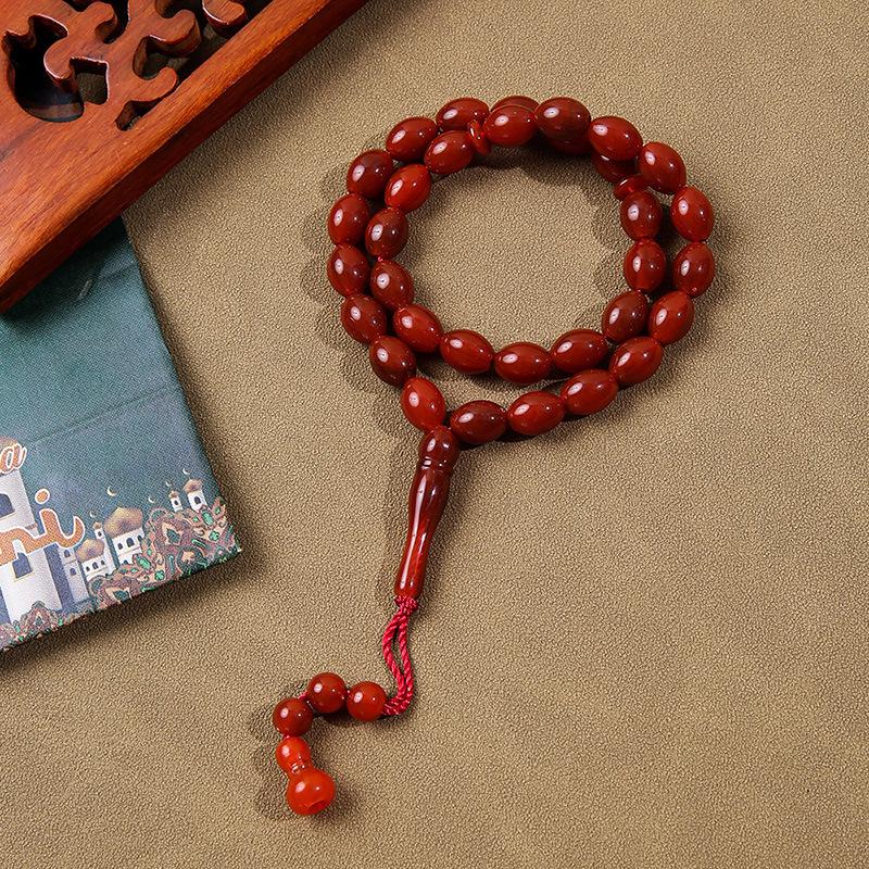 33-намисто Бодхі Мусульманські чотки Китиця Браслет яскраво-червоного кольору
33-намисто Бодхі Мусульманські чотки Китиця Браслет яскраво-червоного кольору
