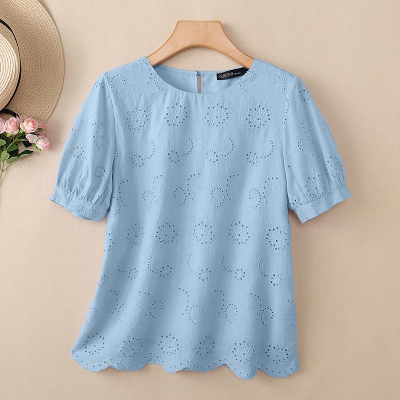 ZANZEA Women Elegant Hollow Crochet Patchwork Casual Short Sleeve Blouse 2XL
ZANZEA Women Elegant Hollow Crochet Patchwork Casual Short Sleeve Blouse 2XL