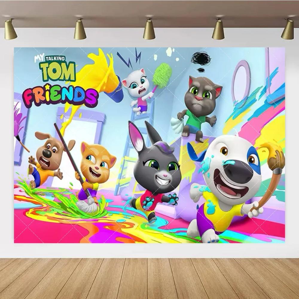 Мультяшний Talking Tom та Друзі Фон для Дитячого Дня Народження Фотографічний Фон Милий Постер з Котом Фото Реквізит Дитячий Подарунок 150X100CM бурштин
Мультяшний Talking Tom та Друзі Фон для Дитячого Дня Народження Фотографічний Фон Милий Постер з Котом Фото Реквізит Дитячий Подарунок 150X100CM бурштин