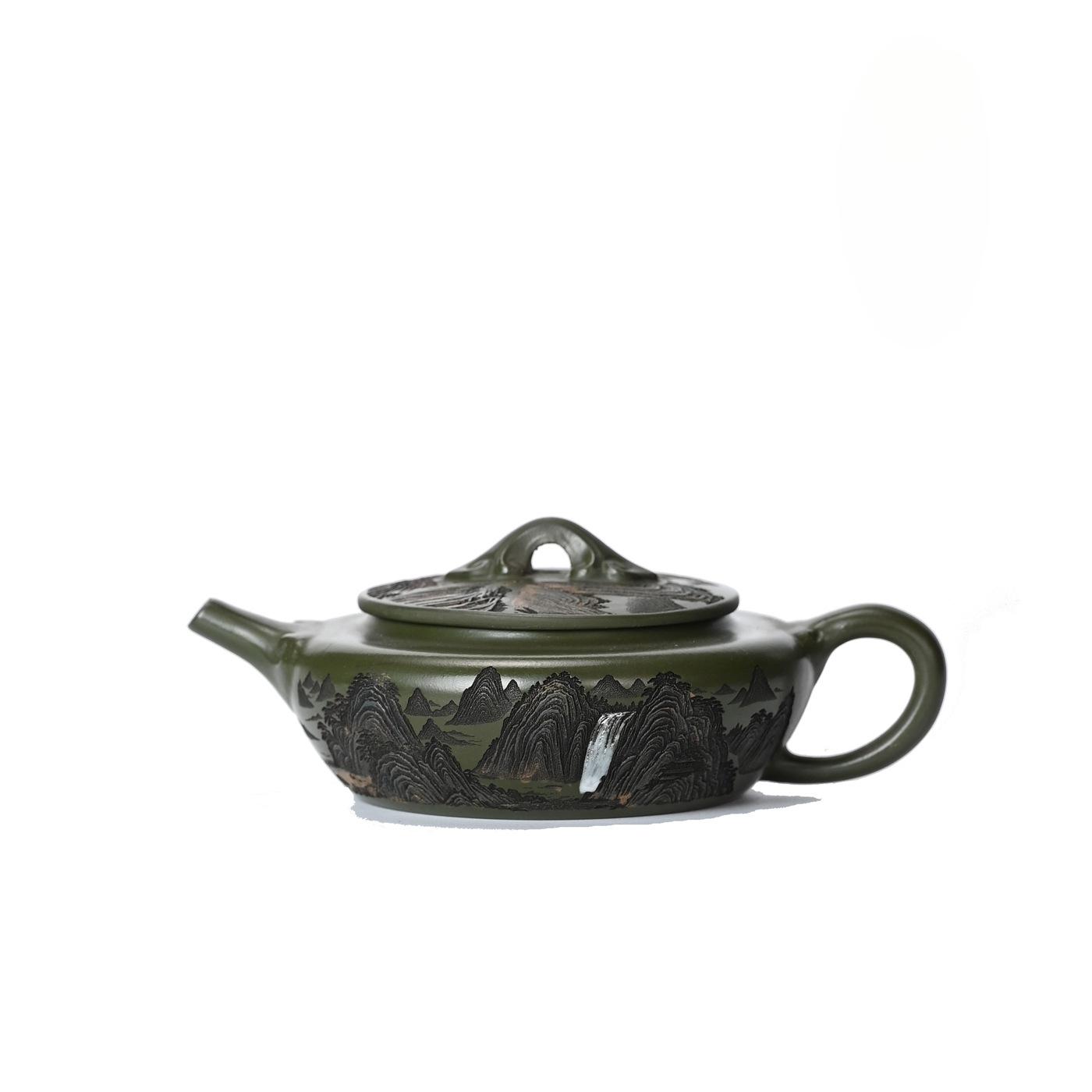 190ml High-end Yixing Purple Clay Teapots Handmade Flat Pot Raw Ore Green Mud Kettle With Infuser Chinese Zisha Tea Set Gift
190ml High-end Yixing Purple Clay Teapots Handmade Flat Pot Raw Ore Green Mud Kettle With Infuser Chinese Zisha Tea Set Gift
