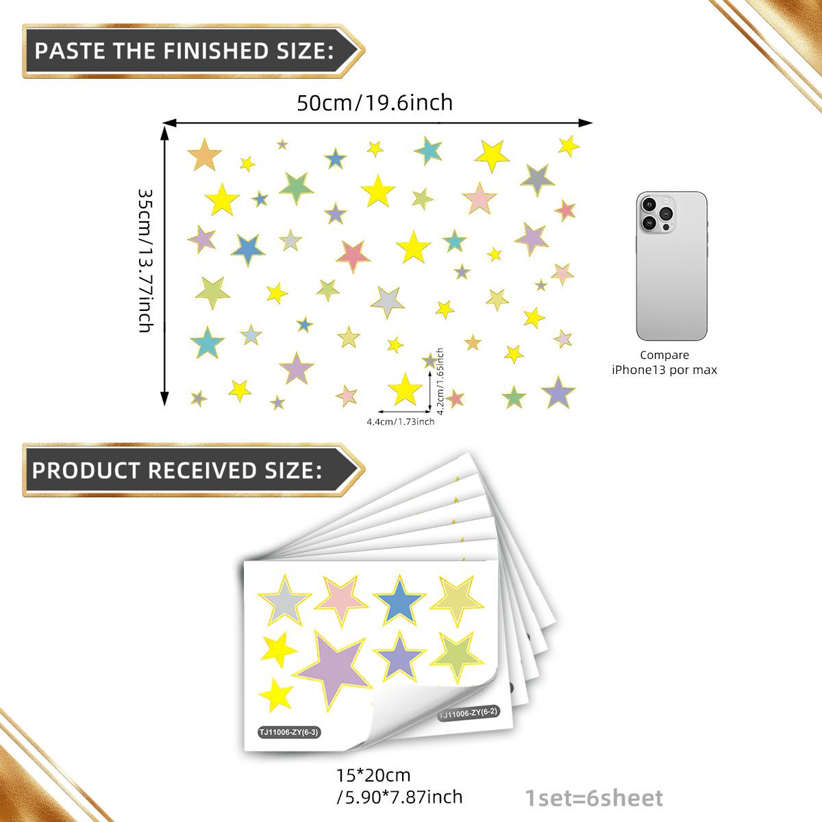 Tj11006 Creative Color Star Wall Sticker Beautifying Decoration Living Room Bedroom Background Self-Adhesive Wall Sticker
Tj11006 Creative Color Star Wall Sticker Beautifying Decoration Living Room Bedroom Background Self-Adhesive Wall Sticker