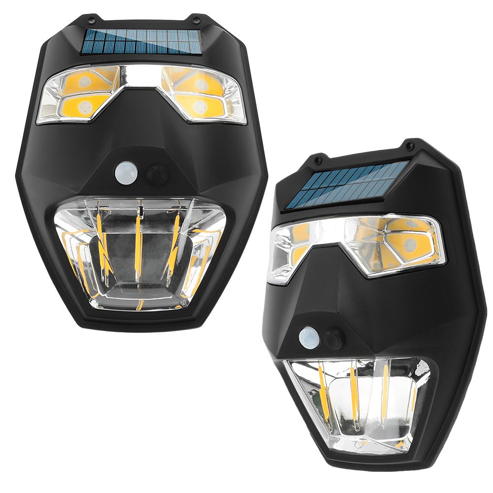 Outdoor Solar Tungsten Wire Wall Light Waterproof COB+LED Mask Warning Light 5 Modes Solar Wall Lamp for Garden Villa Patio Yard
Outdoor Solar Tungsten Wire Wall Light Waterproof COB+LED Mask Warning Light 5 Modes Solar Wall Lamp for Garden Villa Patio Yard
