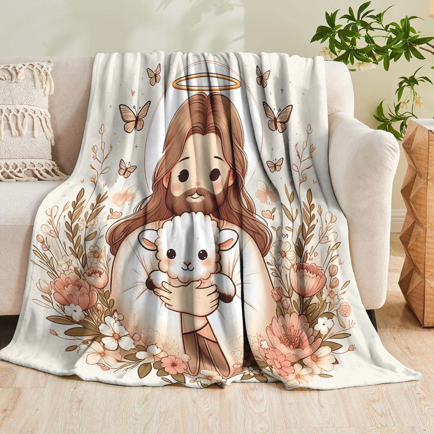 1pc Lightweight Flannel Blanket, Cartoon Embracing Little Lamb Design – Perfect Holiday Gift for Family Or Friends | All-Season Throw Blanke 100x150cm
1pc Lightweight Flannel Blanket, Cartoon Embracing Little Lamb Design – Perfect Holiday Gift for Family Or Friends | All-Season Throw Blanke 100x150cm
