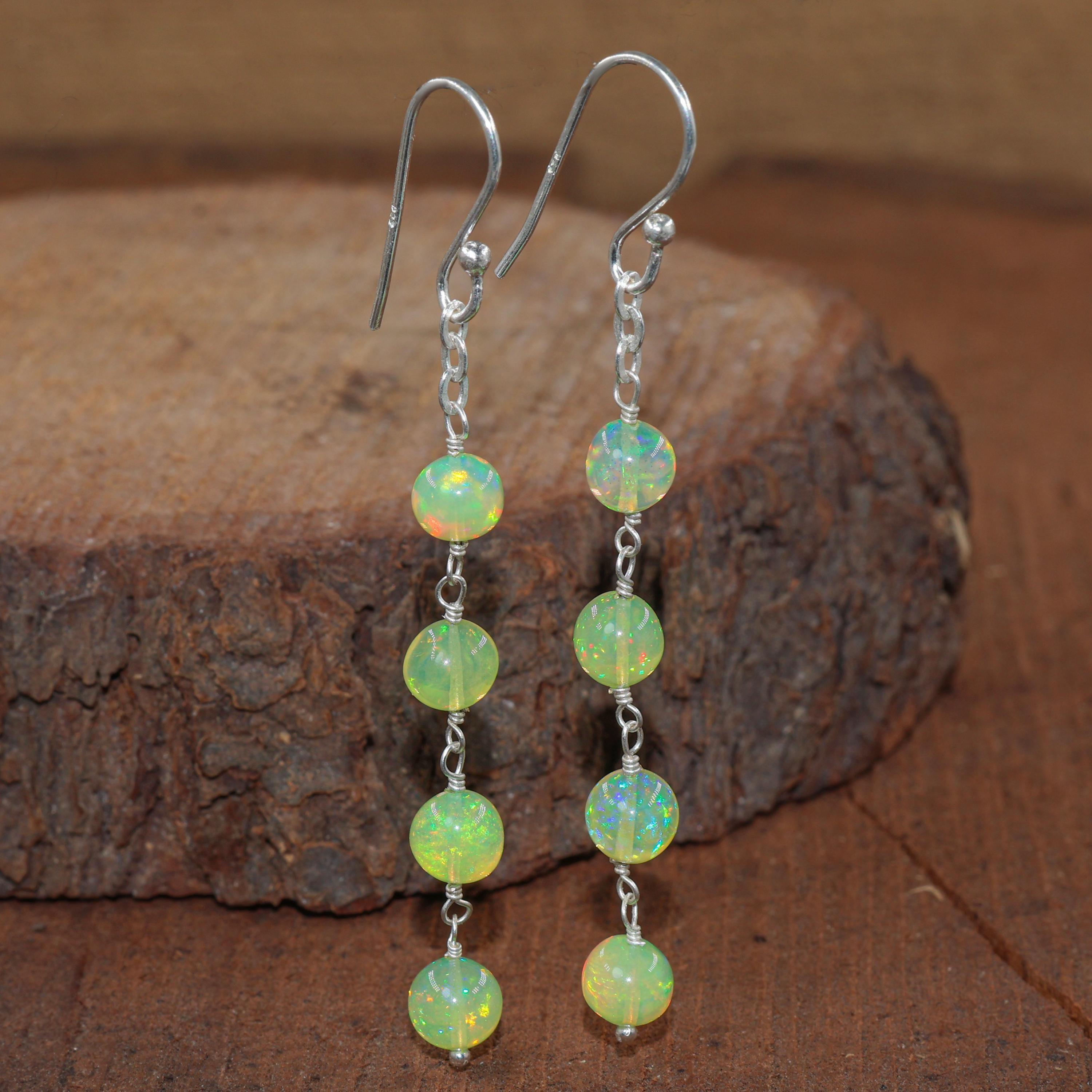 Fire Yellow Opal Gemstone Beads Dangle Earring, Ethiopian Opal Round Beads Earrings, Opal Smooth Beads Earring for Her, Handmade Earrings 6.5 CM жовтий/золотий
Fire Yellow Opal Gemstone Beads Dangle Earring, Ethiopian Opal Round Beads Earrings, Opal Smooth Beads Earring for Her, Handmade Earrings 6.5 CM жовтий/золотий