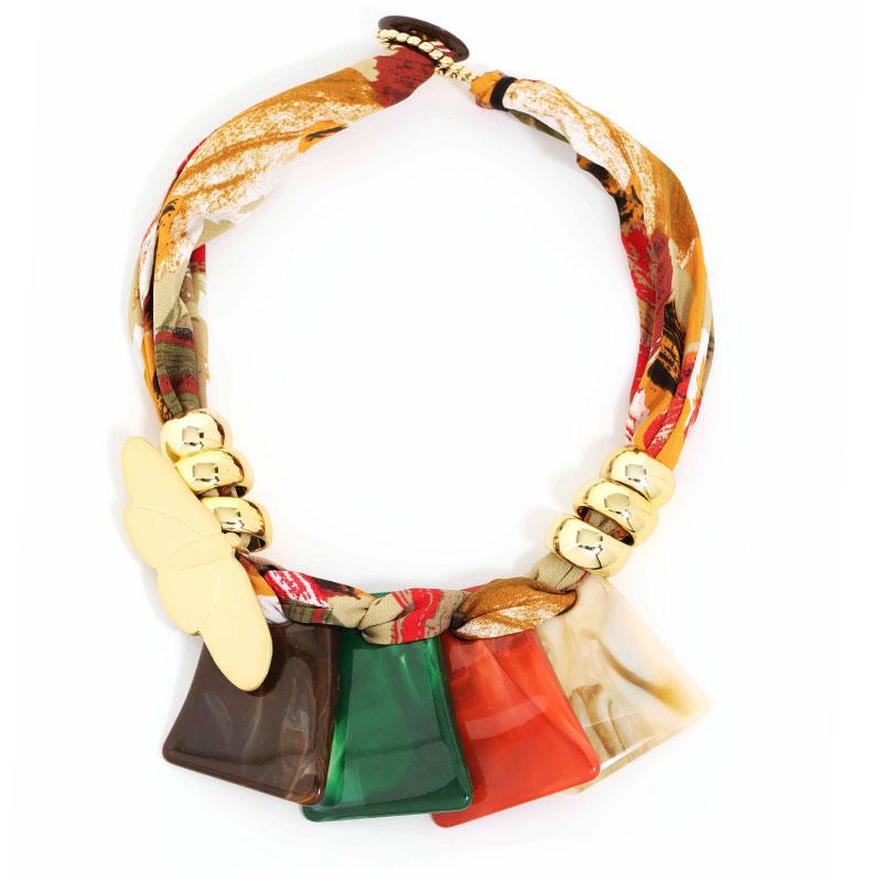 Statement Golden Butterfly Decorative Silk Scarf Woven Exaggerated Clavicle Chain for Woman Girl
Statement Golden Butterfly Decorative Silk Scarf Woven Exaggerated Clavicle Chain for Woman Girl