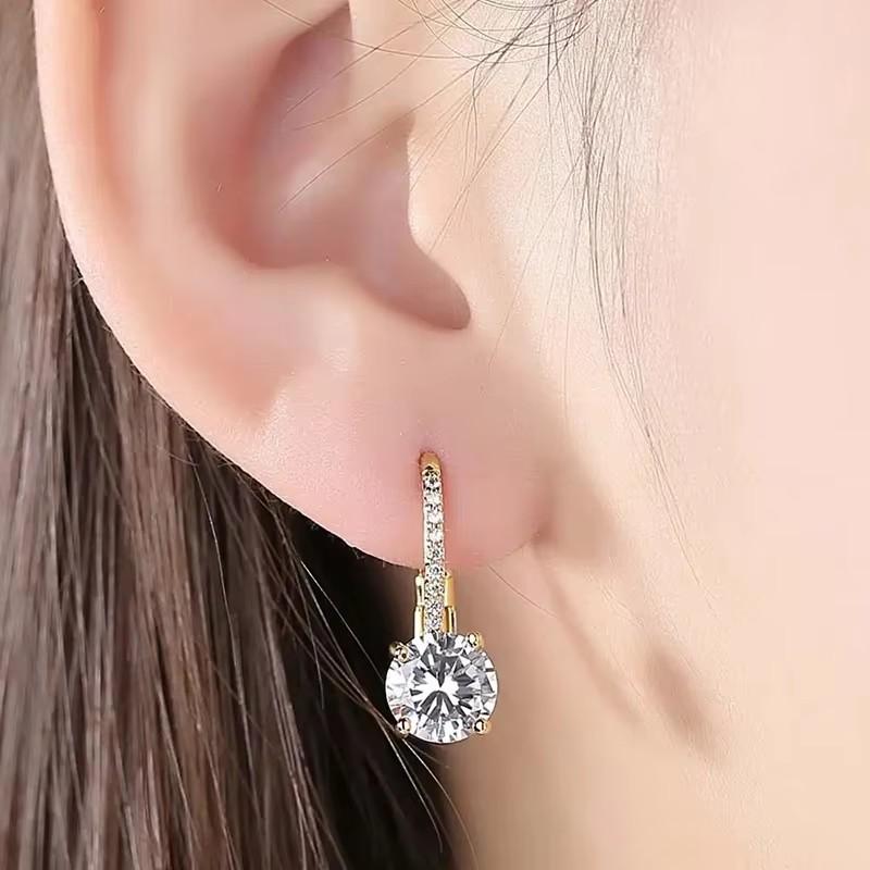 Huitan Classic Round Cubic Zirconia Drop Earrings for Women Simple Elegant Bridal Wedding Earrings High Quality Eternity Zircon
Huitan Classic Round Cubic Zirconia Drop Earrings for Women Simple Elegant Bridal Wedding Earrings High Quality Eternity Zircon