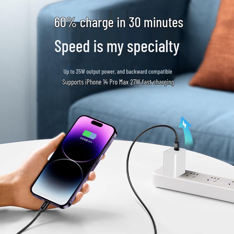 35W GaN Charger for Apple & Huawei - CE/FCC/UL Certified, Dual Fast Charging Protocol Compatible US White
35W GaN Charger for Apple & Huawei - CE/FCC/UL Certified, Dual Fast Charging Protocol Compatible US White