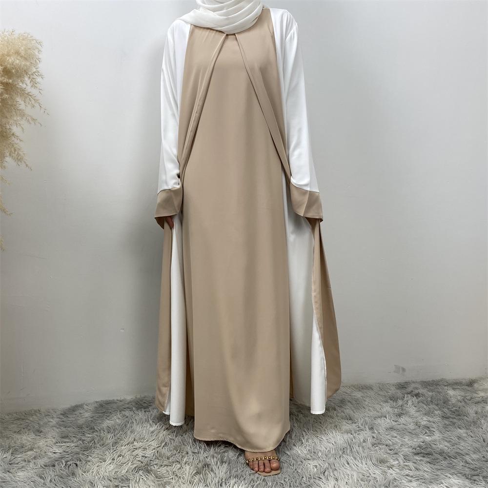 Stylish Two-Piece Spliced Muslim Abaya Cardigan Dress L
Stylish Two-Piece Spliced Muslim Abaya Cardigan Dress L
