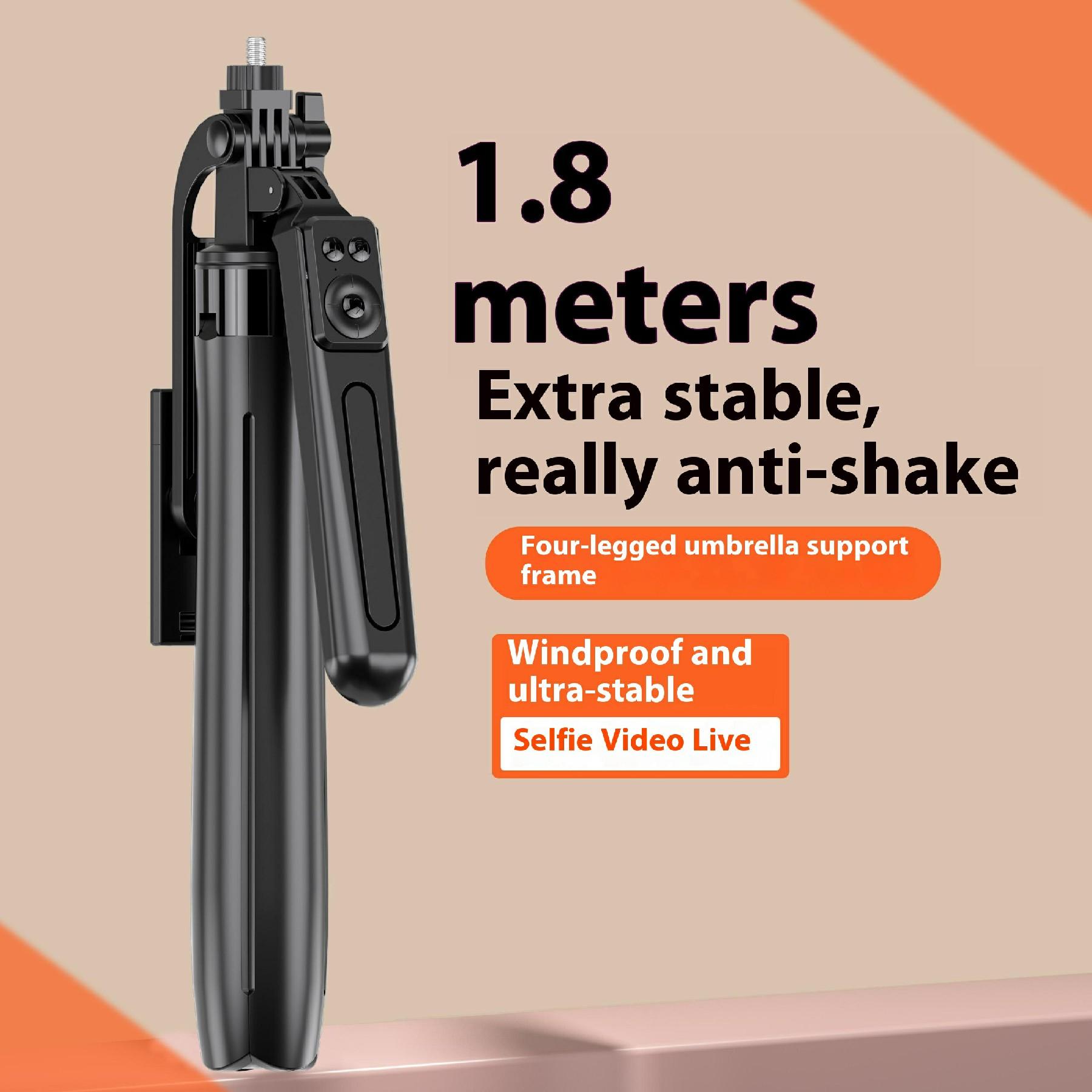 A17 1.8m Bluetooth-compatible Selfie Stick Tripod Quadripod Stand with Dual Light for Live Streaming Type A
A17 1.8m Bluetooth-compatible Selfie Stick Tripod Quadripod Stand with Dual Light for Live Streaming Type A