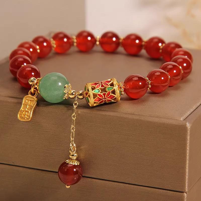 Women s Niche Red Agate Beaded Bracelet - Love Bean Design, Lucky Charm Gift for Girlfriend or Bestie
Women s Niche Red Agate Beaded Bracelet - Love Bean Design, Lucky Charm Gift for Girlfriend or Bestie