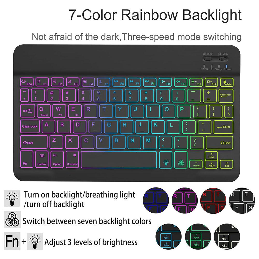 RGB-1029D Bluetooth-compatible Keyboard Case for iPad 10.2 (2021)/(2020)/(2019)/iPad Air 10.5 inch (2019)/Pro 10.5-inch (2017) Leather Cover Pink
RGB-1029D Bluetooth-compatible Keyboard Case for iPad 10.2 (2021)/(2020)/(2019)/iPad Air 10.5 inch (2019)/Pro 10.5-inch (2017) Leather Cover Pink