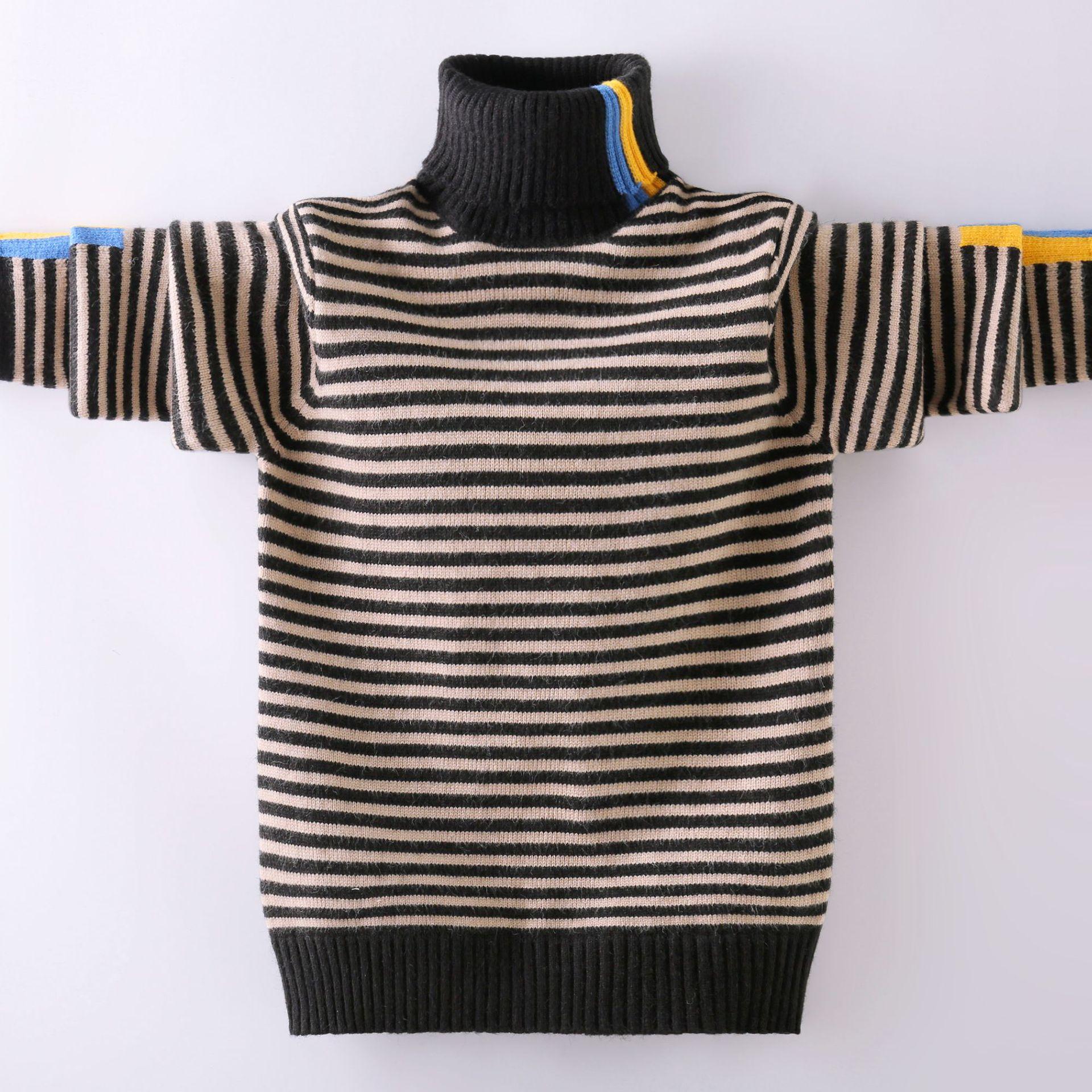 Полосатый свитер для мальчиков в спортивном стиле осень-зима 110 чёрный
Полосатый свитер для мальчиков в спортивном стиле осень-зима 110 чёрный