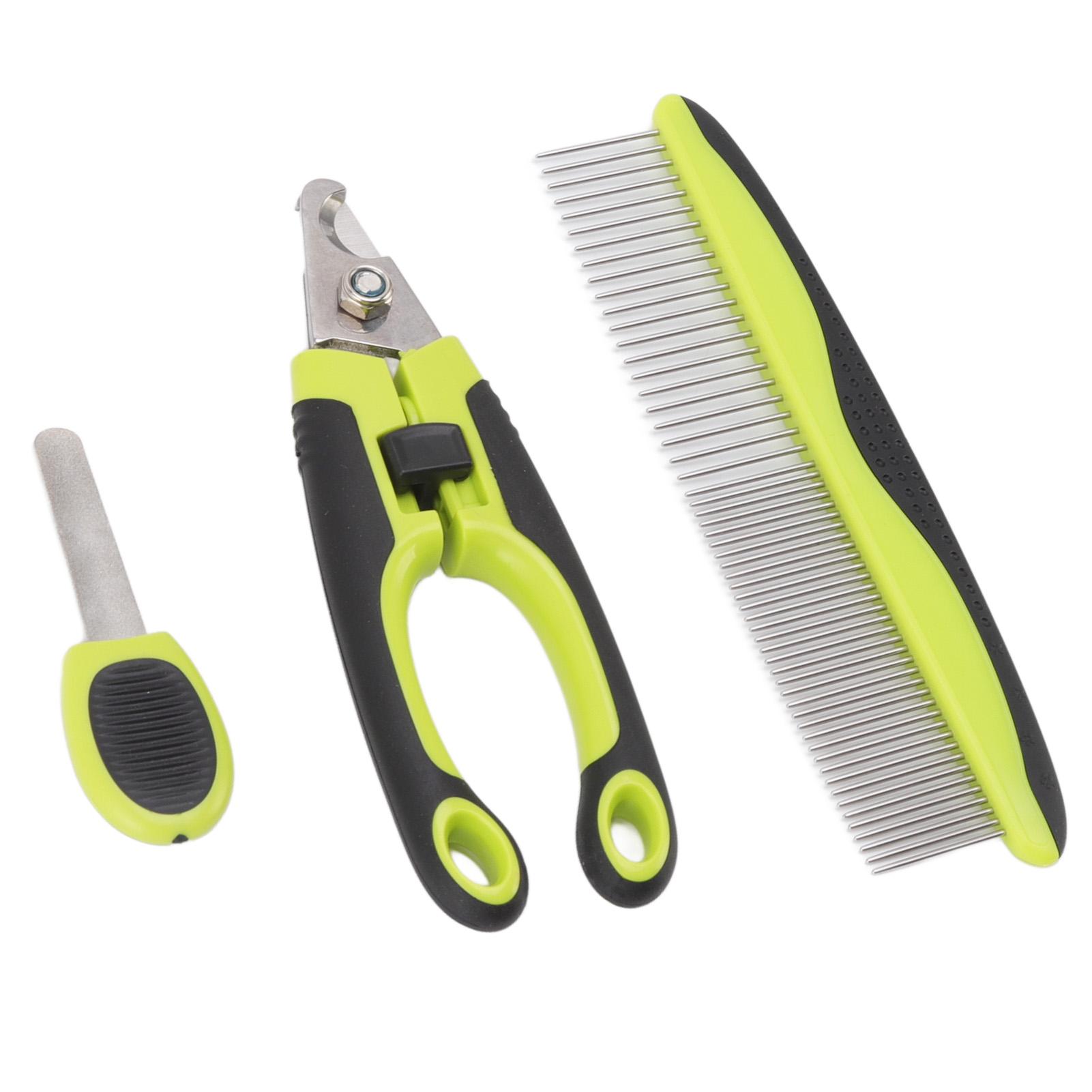 Pet Grooming Kit Stainless Steel Ergonomic Pet Comb Dog Nail Clippers and Trimmer Kit with File for Cats Dogs
Pet Grooming Kit Stainless Steel Ergonomic Pet Comb Dog Nail Clippers and Trimmer Kit with File for Cats Dogs