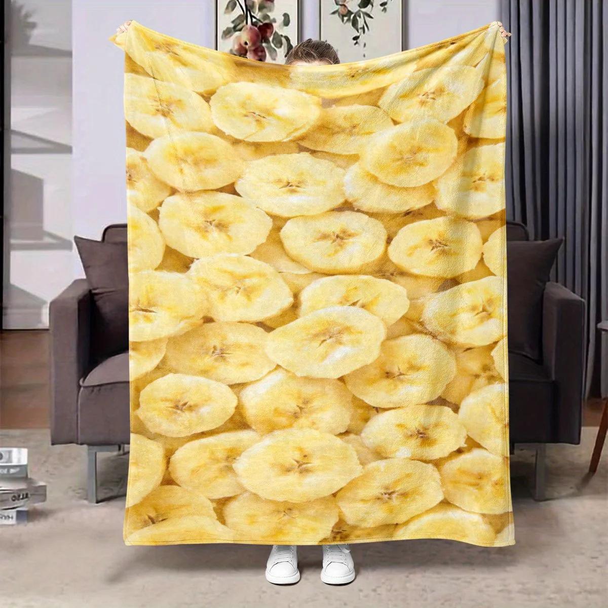 Comfortable and creative banana peel pattern flannel blanketsoft and warm perfect for home décor bedding camping or travel 75x100cm
Comfortable and creative banana peel pattern flannel blanketsoft and warm perfect for home décor bedding camping or travel 75x100cm