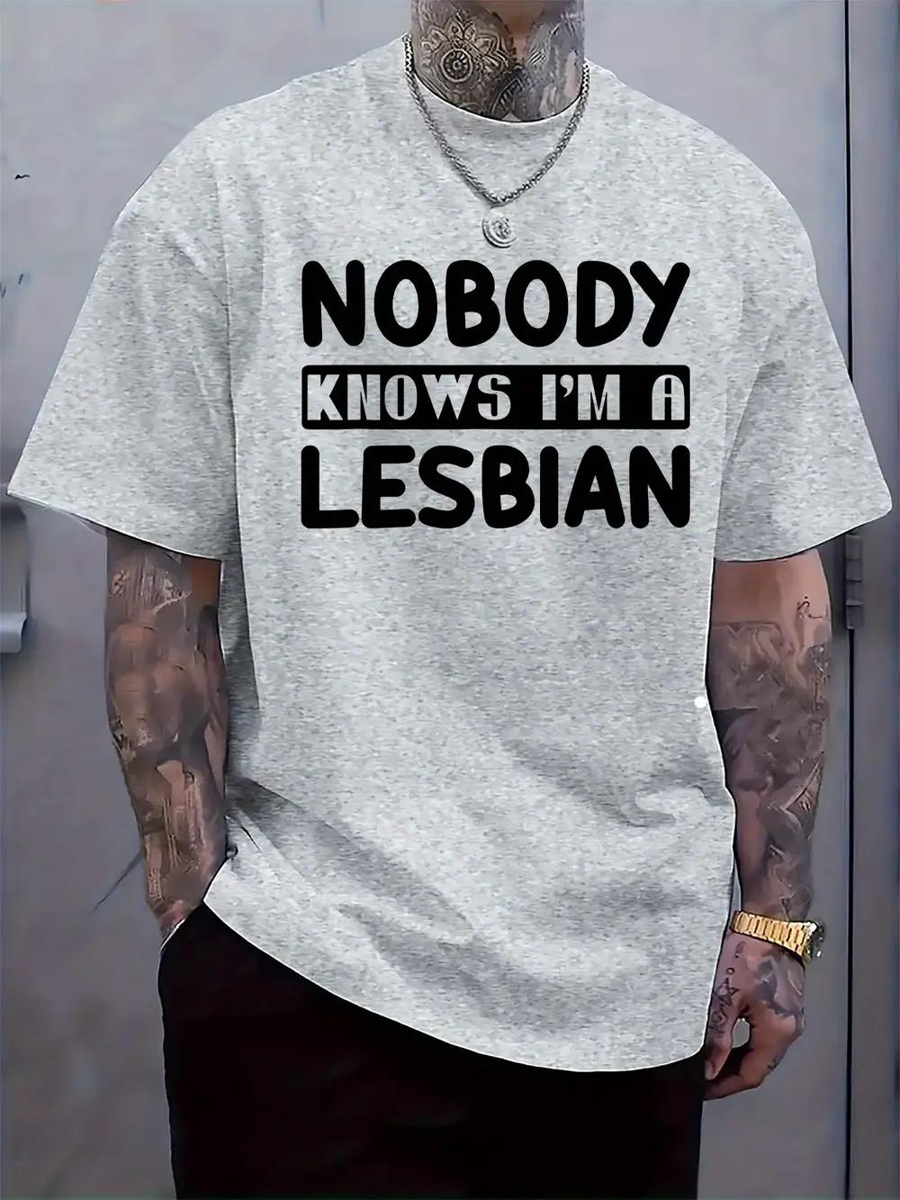 Nobody Knows I m a Lesbian Graphic Tee - Light Gray Casual Crew Neck Short Sleeve T-shirt M
Nobody Knows I m a Lesbian Graphic Tee - Light Gray Casual Crew Neck Short Sleeve T-shirt M