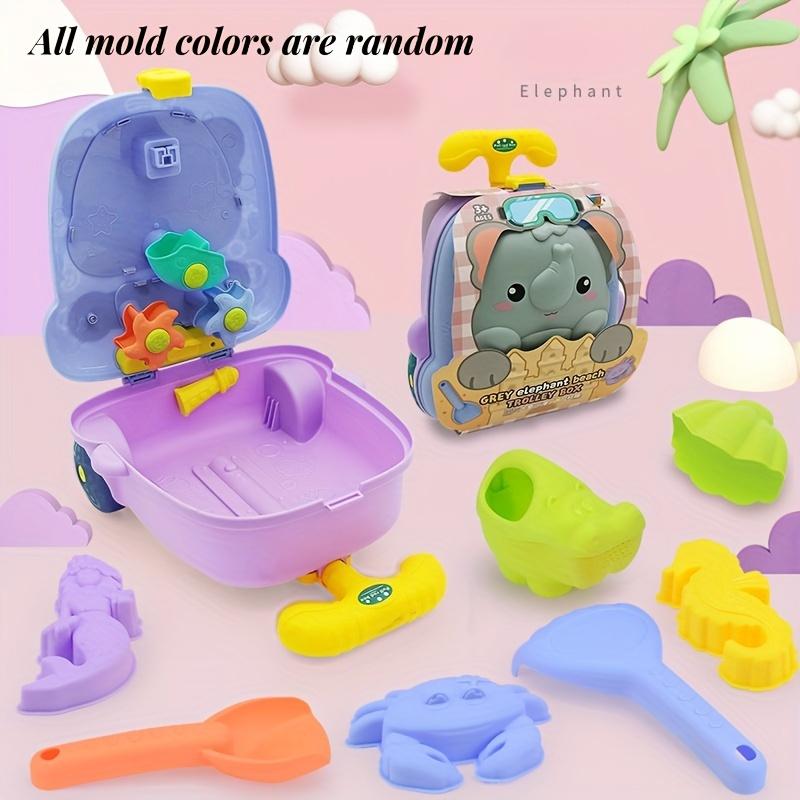 Пляжные игрушки для малышей Набор детских игрушек для песка с водяным колесом, формочками животных, лейкой, лопаткой для песка в милом чемоданчике Летнее путешествие
Пляжные игрушки для малышей Набор детских игрушек для песка с водяным колесом, формочками животных, лейкой, лопаткой для песка в милом чемоданчике Летнее путешествие