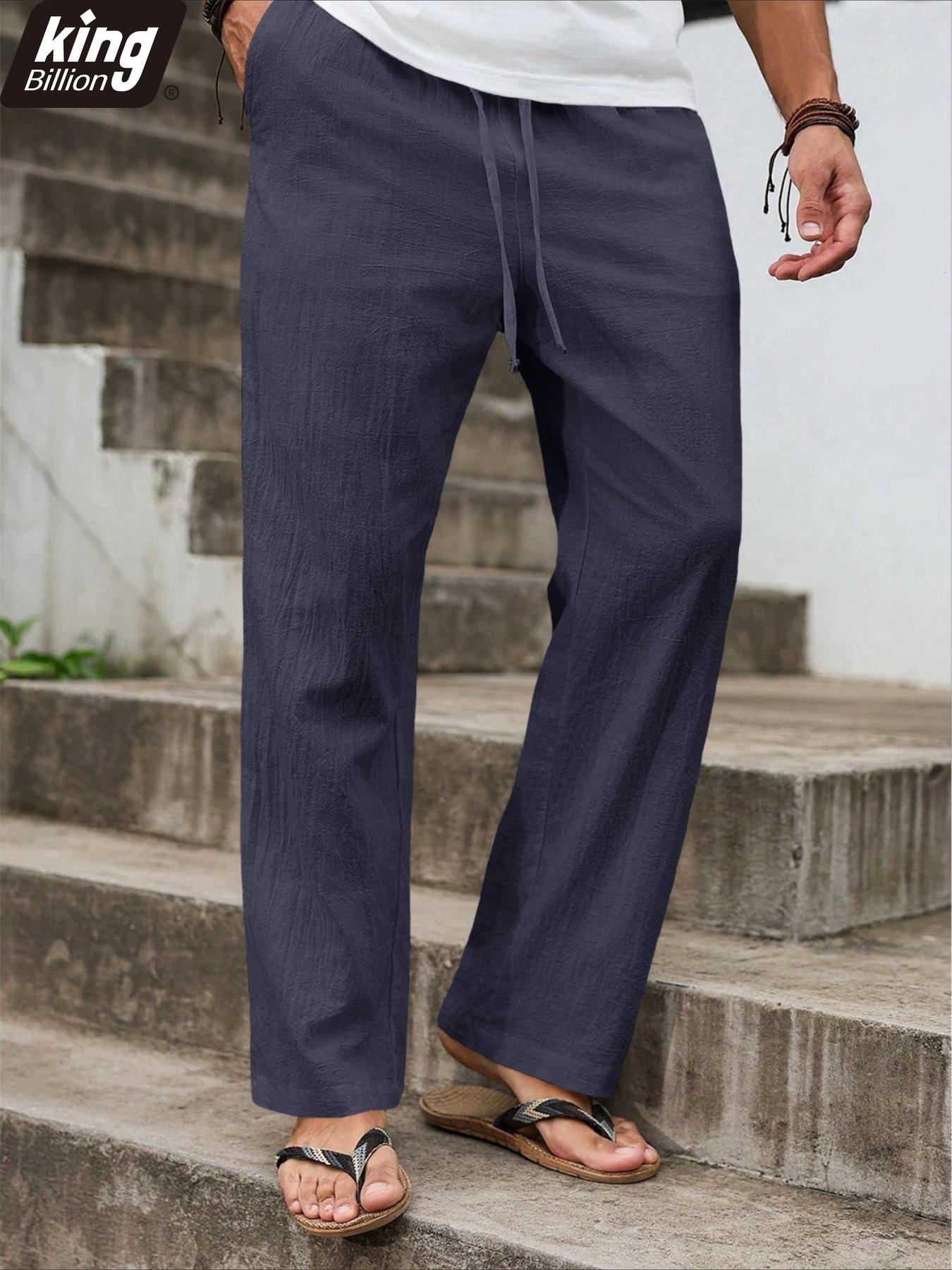 Men s White Linen Blend Casual Pants - Drawstring Waist Loose Straight Leg Lightweight Breathable Summer Trousers XXXL темно-синього кольору
Men s White Linen Blend Casual Pants - Drawstring Waist Loose Straight Leg Lightweight Breathable Summer Trousers XXXL темно-синього кольору