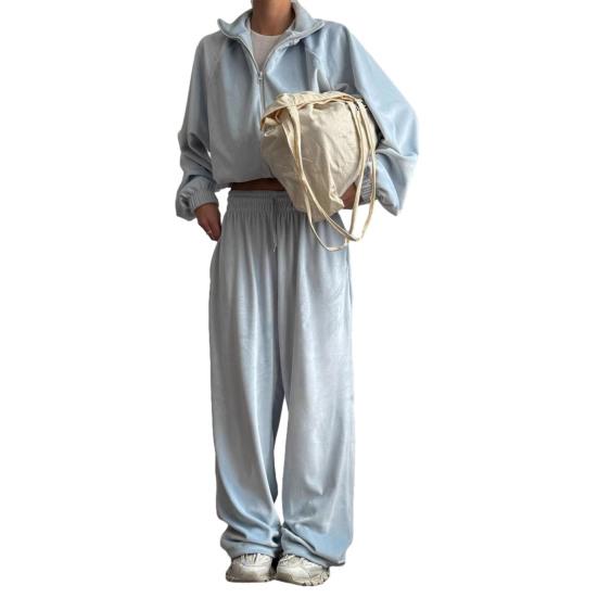 Two Piece Tracksuit Set for Women Cropped Zip Up Sweatshirt And Wide Leg Sweatpants Sets Spring Casual Sweatsuit Lounge Set XL небо синє кольору
Two Piece Tracksuit Set for Women Cropped Zip Up Sweatshirt And Wide Leg Sweatpants Sets Spring Casual Sweatsuit Lounge Set XL небо синє кольору