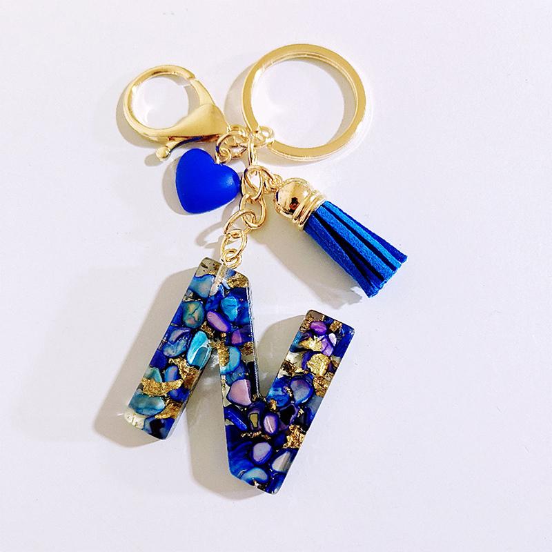 Blue 26 Initials Alphabet A To Z Letter Keychain Heart-Shaped Tassel Keyrings Bag Hanging Ornament Women Jewelry Gifts
Blue 26 Initials Alphabet A To Z Letter Keychain Heart-Shaped Tassel Keyrings Bag Hanging Ornament Women Jewelry Gifts