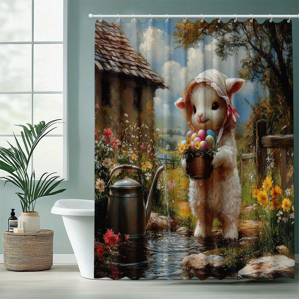 Puppy Shower Curtain In The Garden - Cute Puppy, Living Room Covered With Flowers, Bedroom Decoration - Cute W60H190(CM)-1 Pcs
Puppy Shower Curtain In The Garden - Cute Puppy, Living Room Covered With Flowers, Bedroom Decoration - Cute W60H190(CM)-1 Pcs