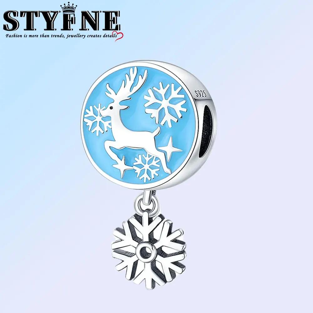 Медные рождественские бусины-подвески в виде снежинок, подходящие для оригинального браслета, для женщин, подарки к Дню святого Валентина
Медные рождественские бусины-подвески в виде снежинок, подходящие для оригинального браслета, для женщин, подарки к Дню святого Валентина