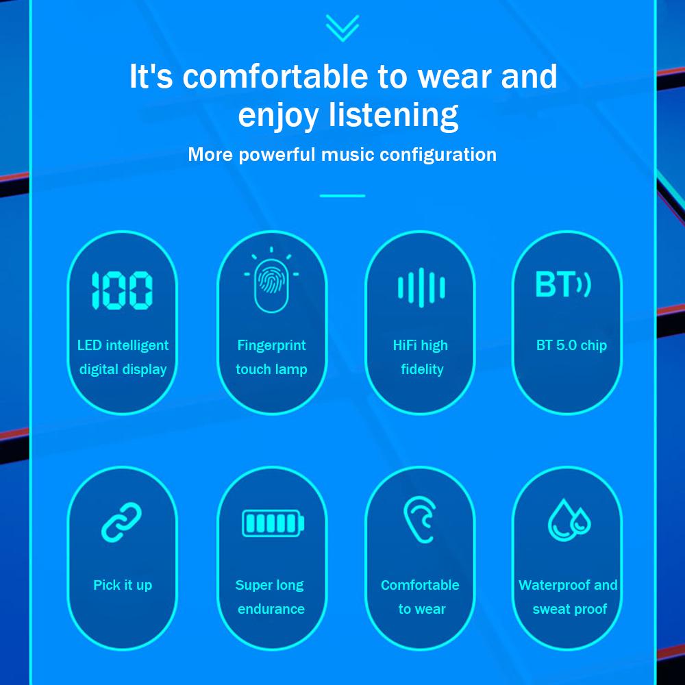 BT5.0 Mini TWS Наушники True Wireless Наушники с сенсорным управлением Спортивная гарнитура Наушники-вкладыши с
BT5.0 Mini TWS Наушники True Wireless Наушники с сенсорным управлением Спортивная гарнитура Наушники-вкладыши с